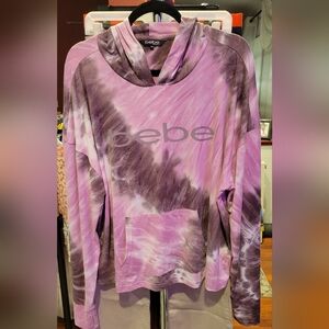 Bebe Purple Tie-Dye Hoodie